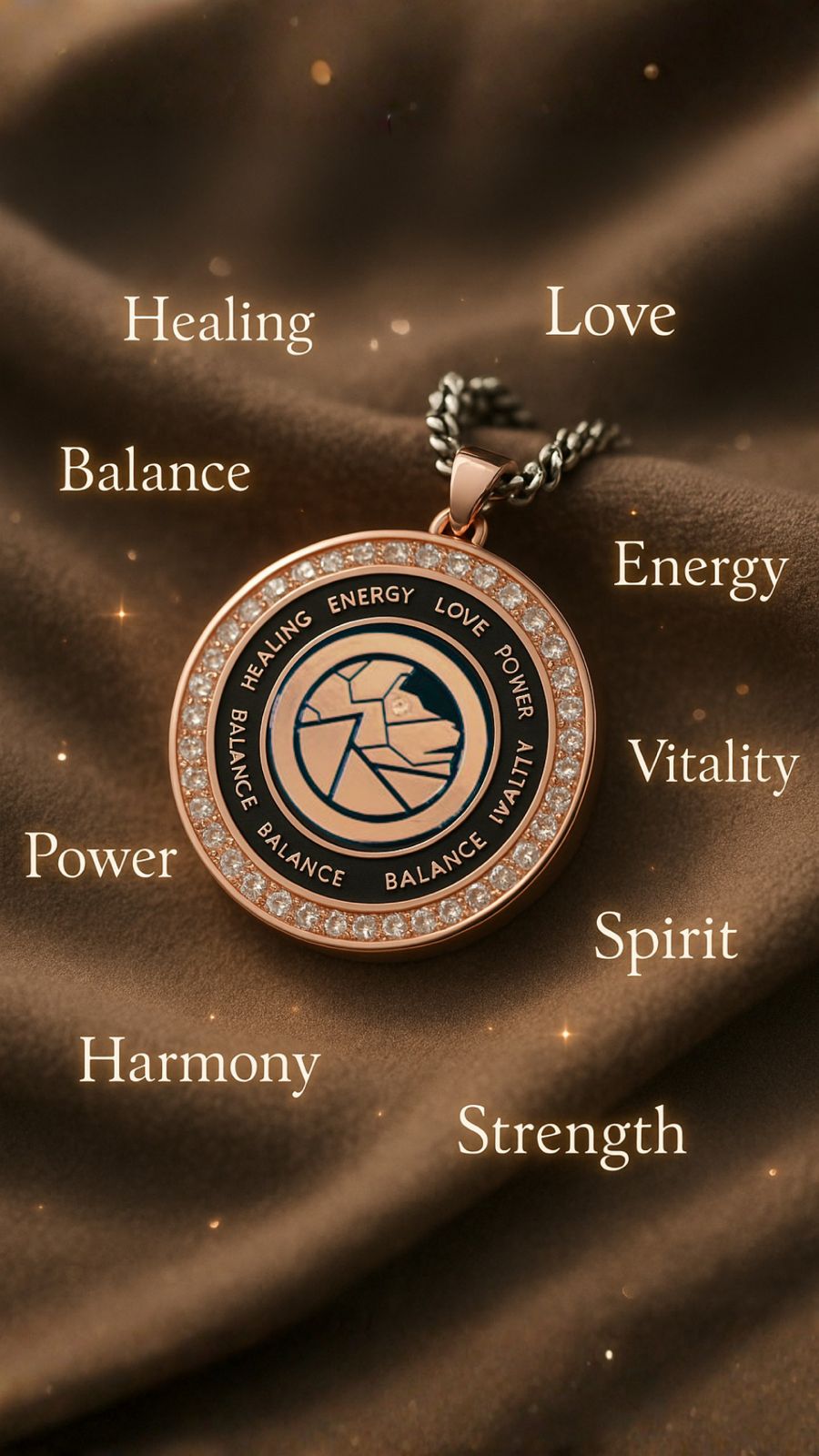 Q-Guardian black-rosegold Swarovski maxi