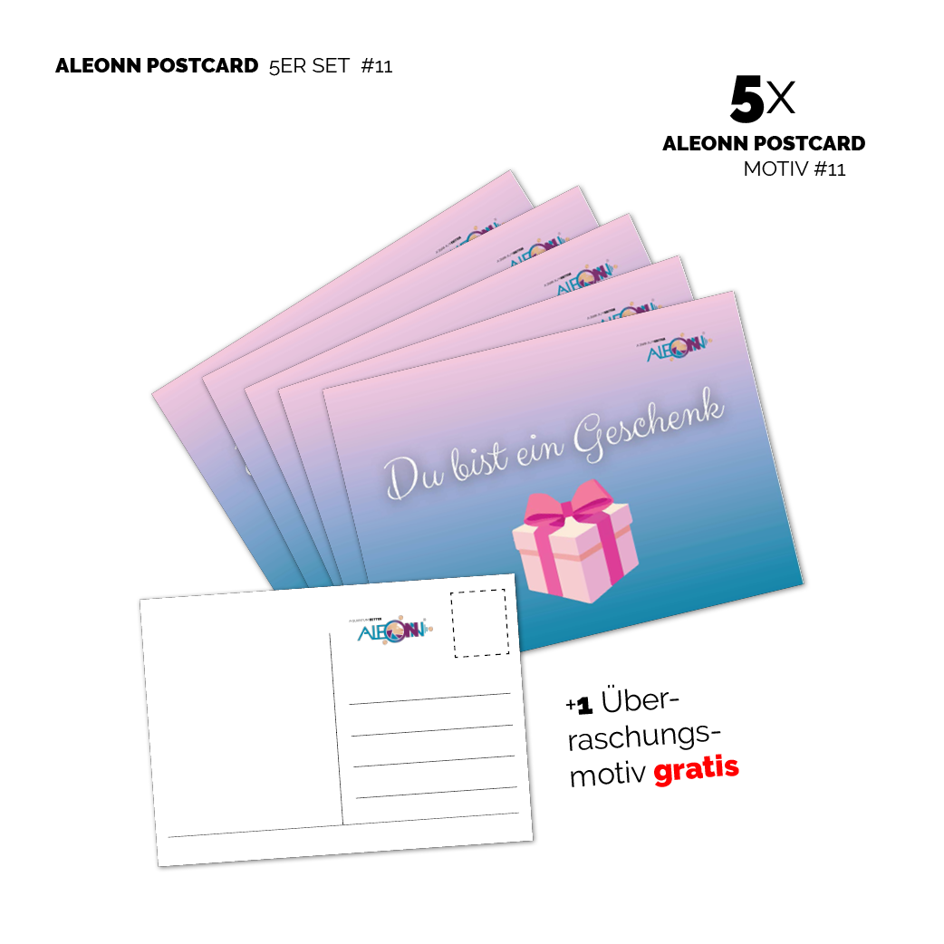 5 x Postkarte: Du bist ein Geschenk