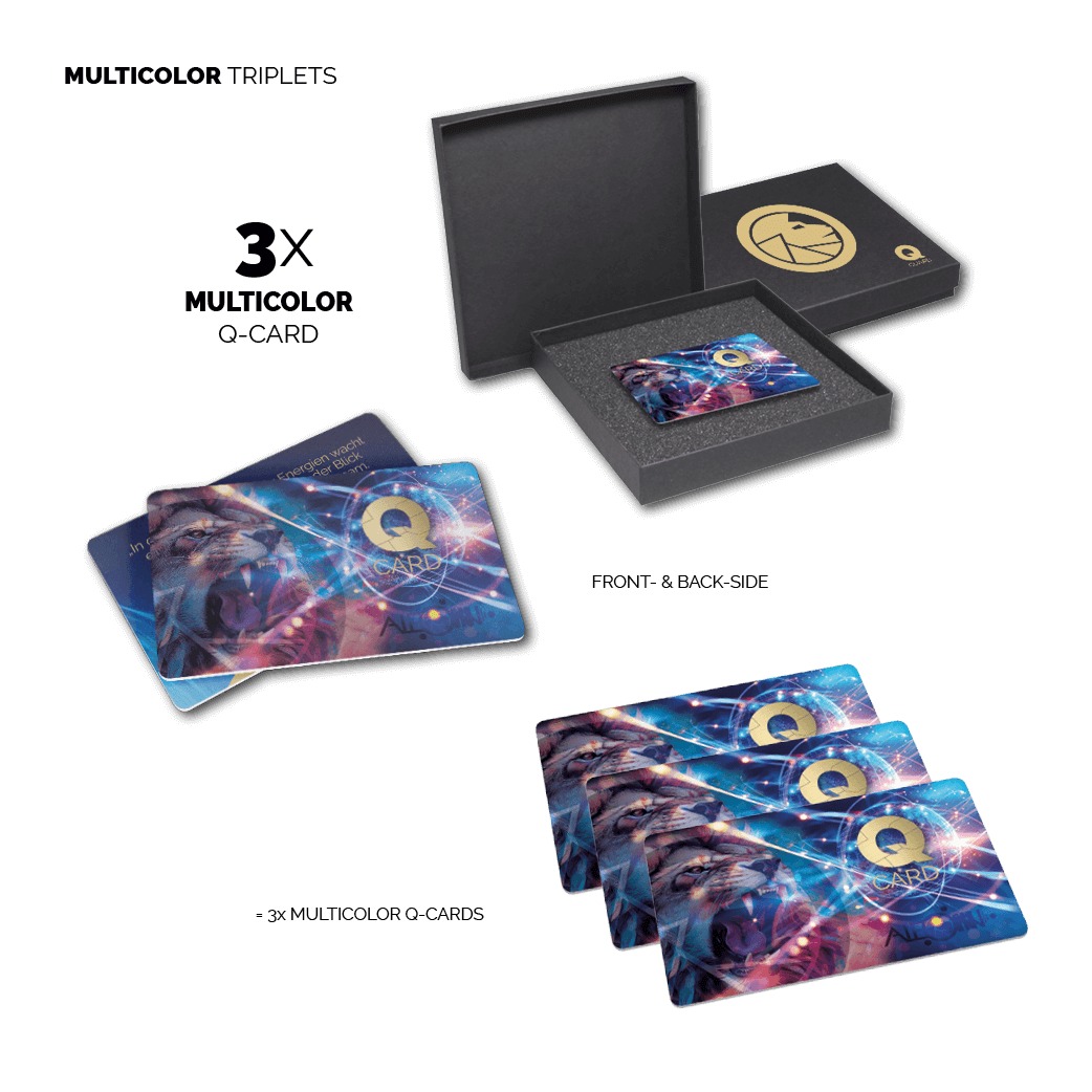 Lion Triplets Multicolor Body Q-Card